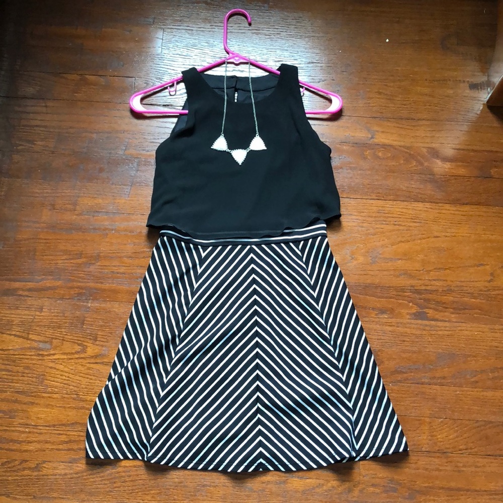 a black and white formal dress. worn once.